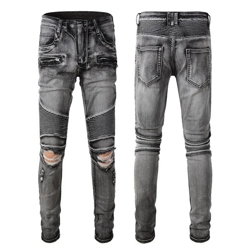 Gallery Dept. Leopard Patch Distressed Black Jeans - 5