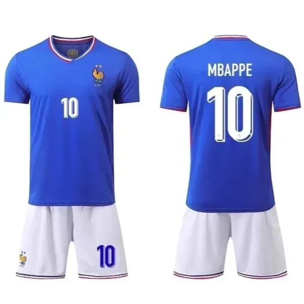 France National Team 2022-23 Home Jersey Navy Blue Mbappé #10 - 5