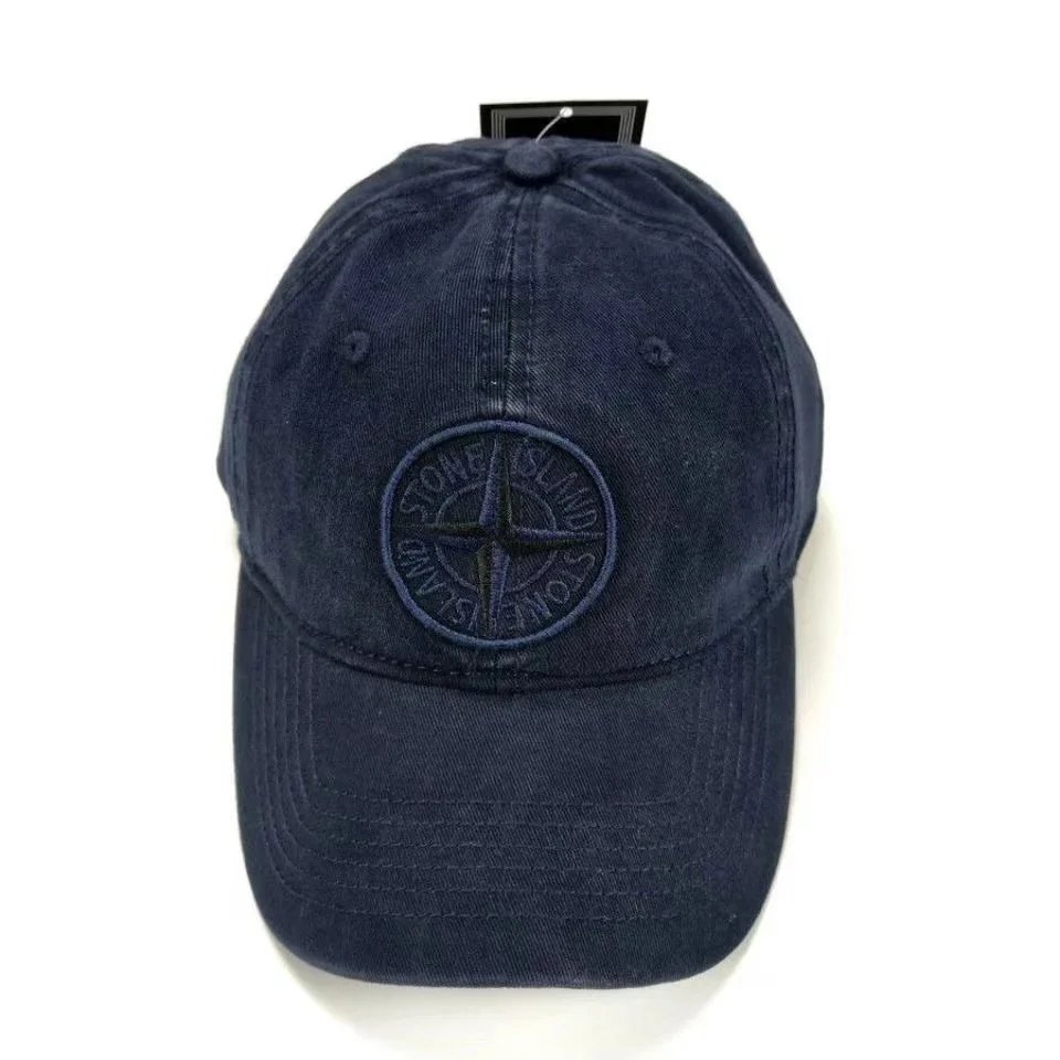 Stone Island Compass Logo Cap Navy Baseball Cap - 1