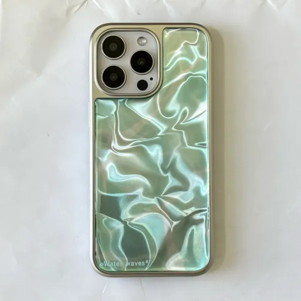 Clear Wave Effect Phone Case Silver Gray Phone-Case - 12