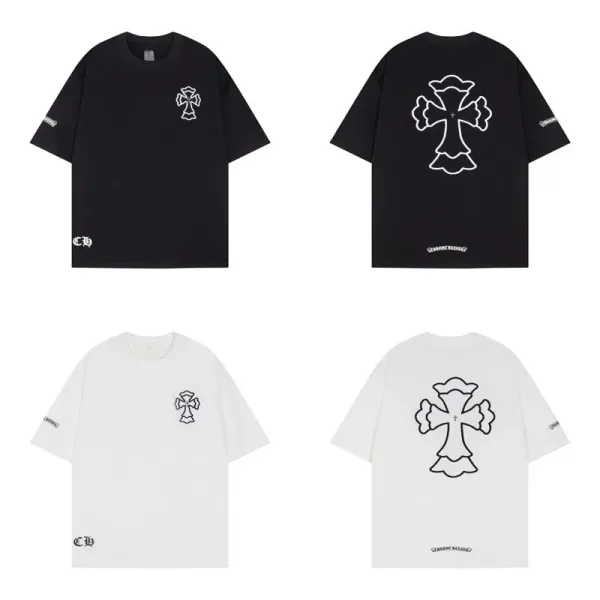 Gallery Dept. Distressed Cross Print T-Shirt White - 8