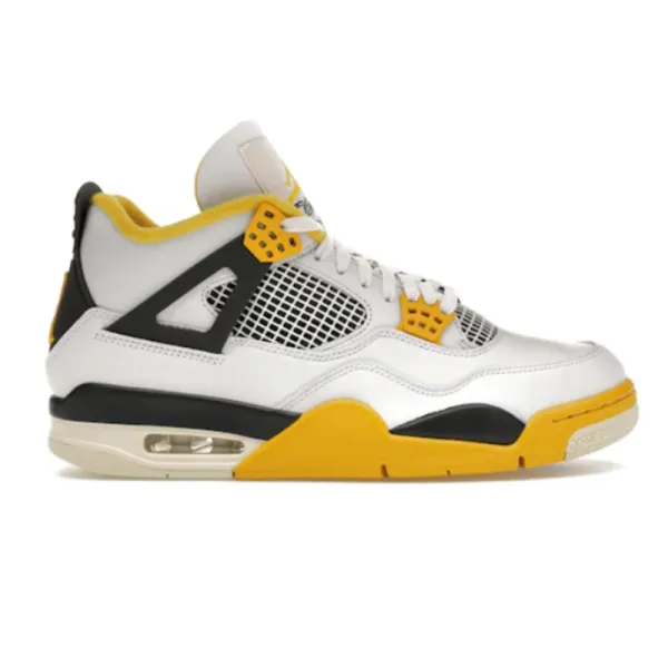 Air Jordan 4 Retro White Cement Yellow Sneakers - 1