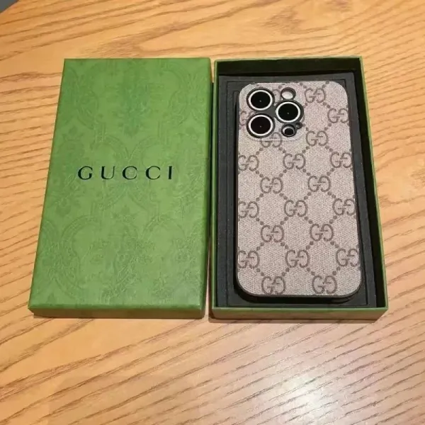 Gucci GG Marmont Phone Case Beige Smartphone Accessory - 1
