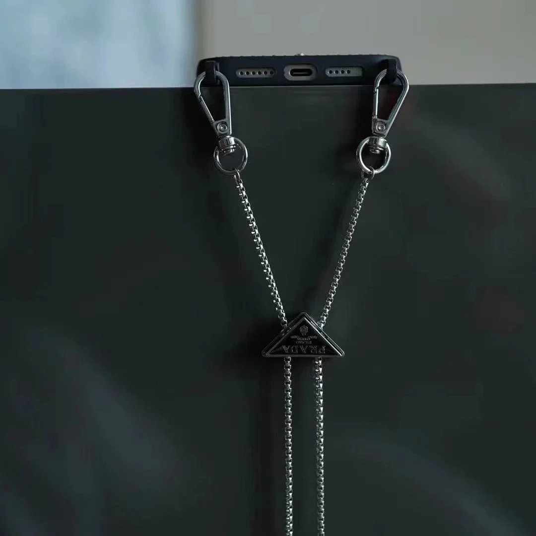 Prada Re-Nylon Phone Case with Chain Strap Black - 2