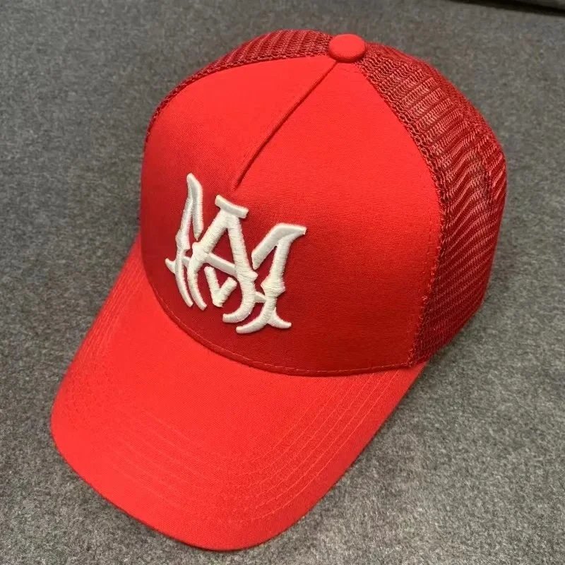 Amiri Drip Logo White Mesh Back Baseball Cap - 10