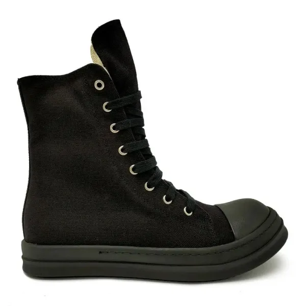 Rick Owens DRKSHDW High-Top Canvas Sneaker Black - 1