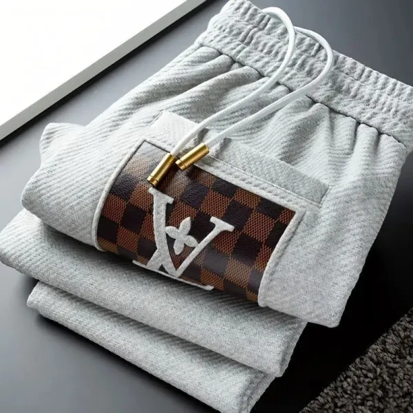 Louis Vuitton Monogram Patch Sweatpants Gray - 4