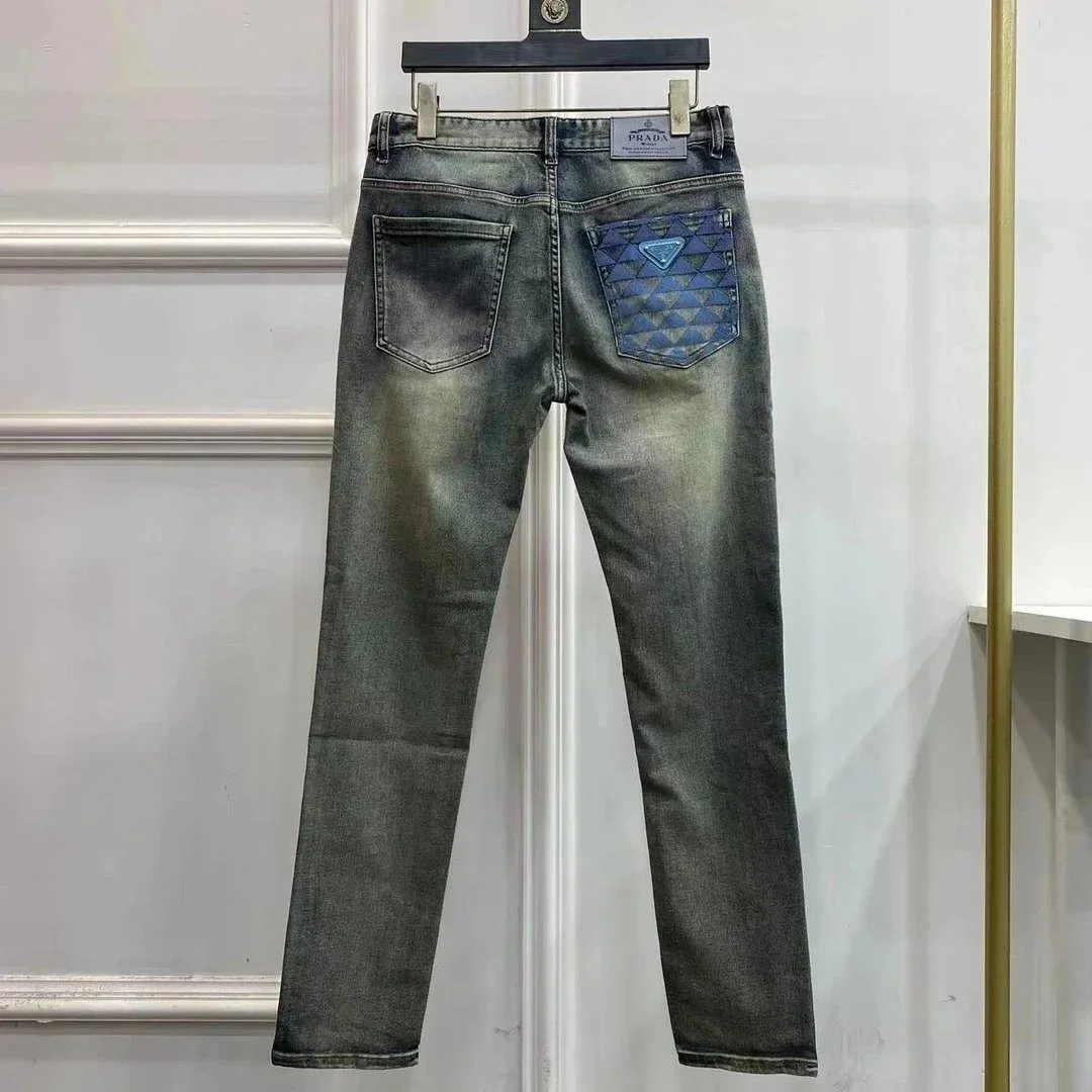Prada Re-Nylon Patchwork Denim Jeans - 1