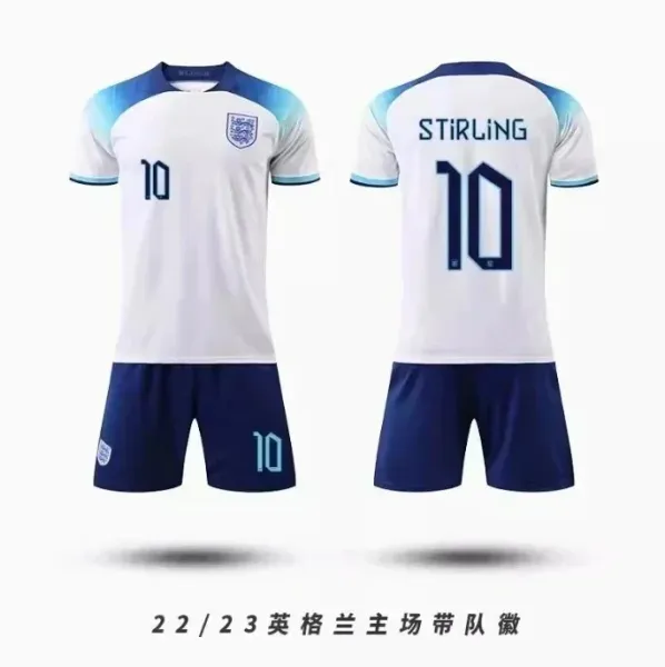 England 2022/23 Home Kit Stirling #10 Jersey and Shorts - 1