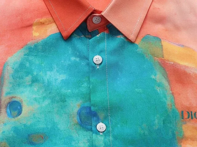 Loewe Shirts Short-Sleeve Graphic Button-Up Shirt product detail image 7