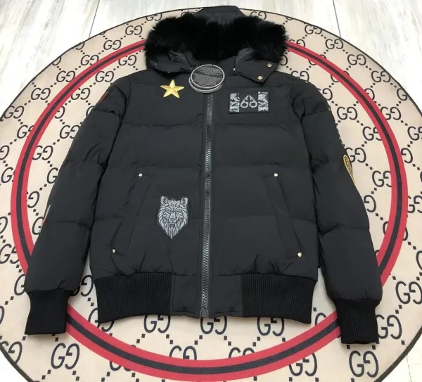 Moose Knuckles Logo Patch Puffer Vest Black - 3