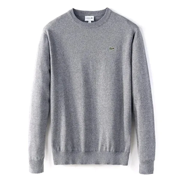 Lacoste Ribbed Zip-Up Sweater Navy - 4