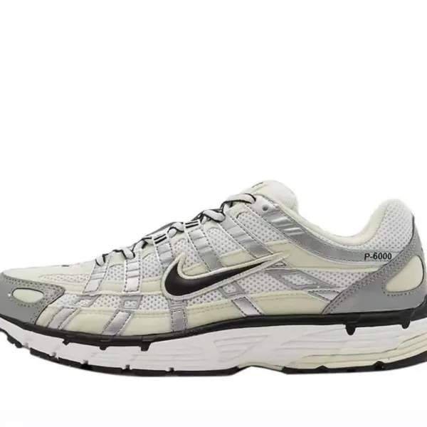 Nike P-6000 Beige and Silver Running Shoes - 1