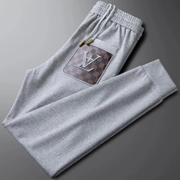 Louis Vuitton Monogram Patch Sweatpants Gray - 1