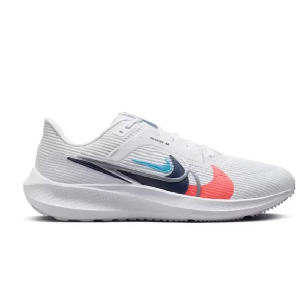 Nike Pegasus 40 White Coral Blue Running Shoes - 2
