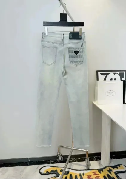 Prada Logo-Embroidered Black Jeans - 12
