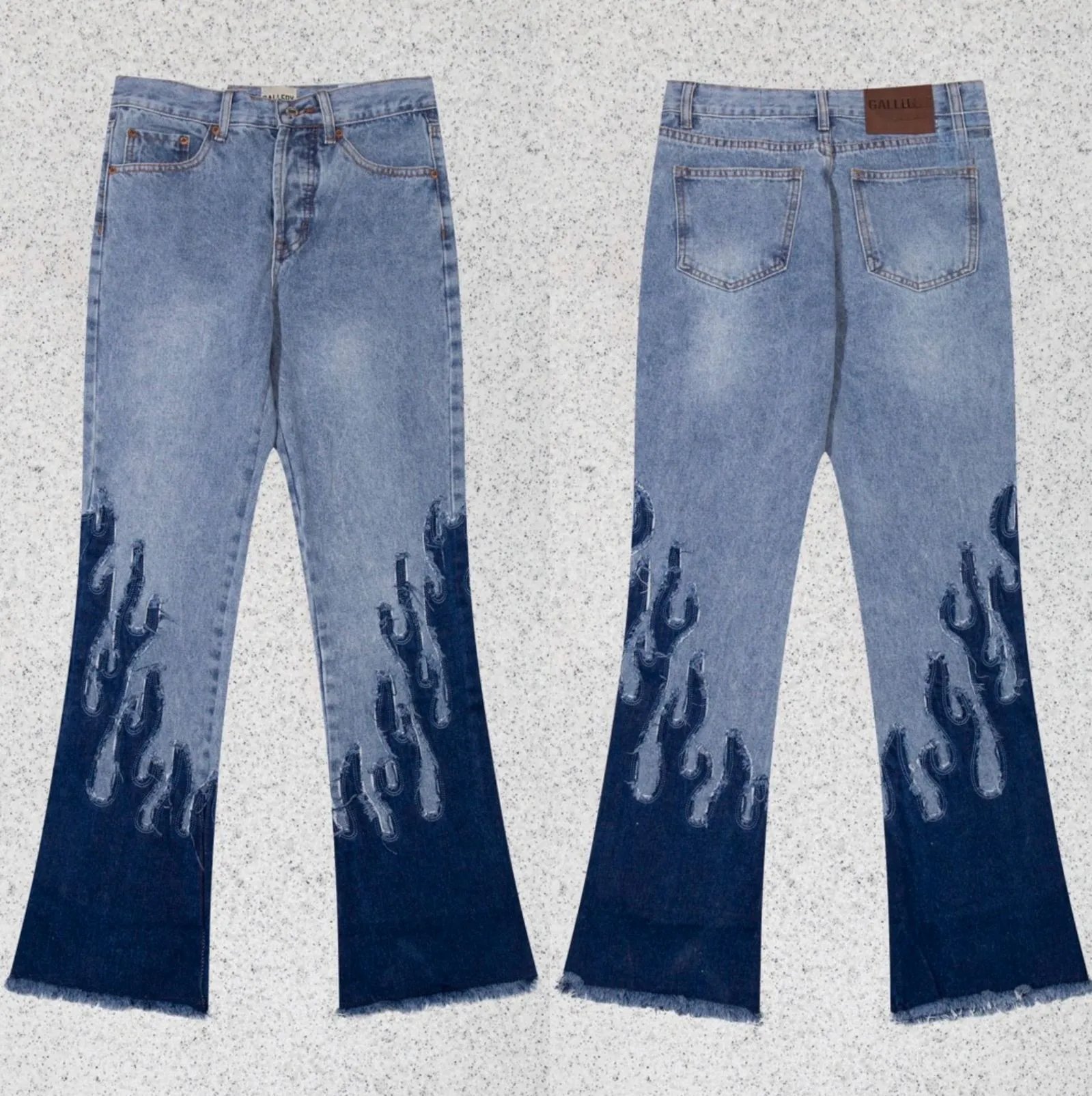 Gallery Dept. Cross-Embroidered Utility Pants Gray - 5