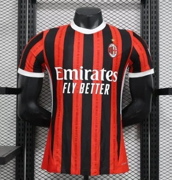 AC Milan x Puma Home Jersey 2023/24 Red and Black Striped Jersey - 1