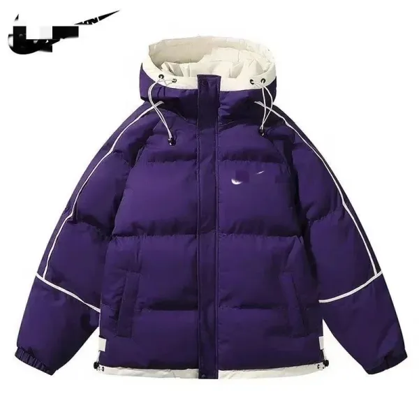Nike Puffer Jacket Purple with White Trim Down-Jacket - 1