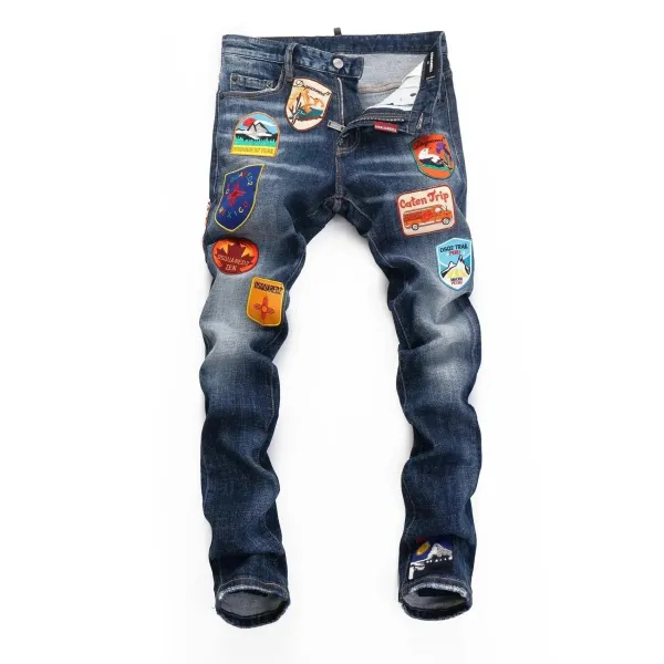 Dsquared2 Patchwork Denim Jeans Blue - 1