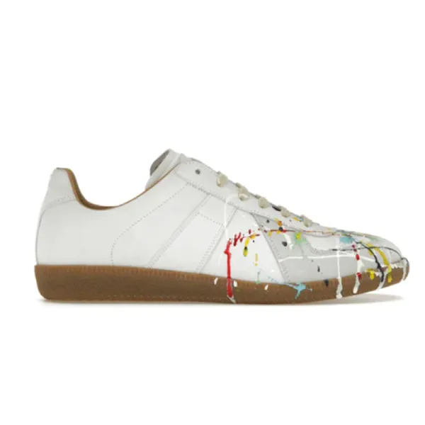 Maison Margiela Replica Paint Splatter White Sneakers - 1