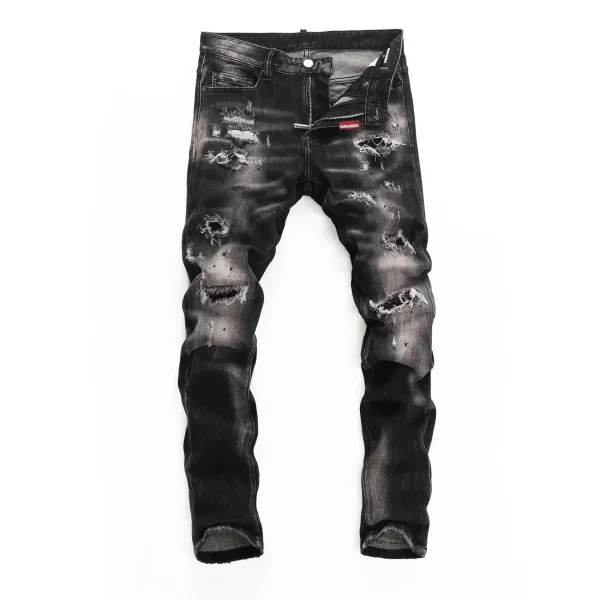 Dsquared2 Distressed Black Destroyed Jeans - 1