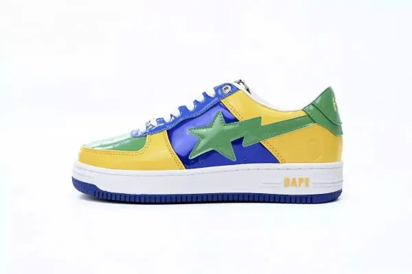 A Bathing Ape Bape Sta Brazil Yellow Blue Green Sneakers - 1