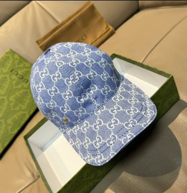 Gucci GG Marmont Denim Baseball Cap Blue - 1