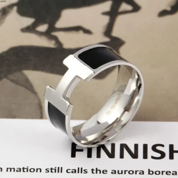 Hermès Clic H Ring Silver White Enamel Jewelry - 7
