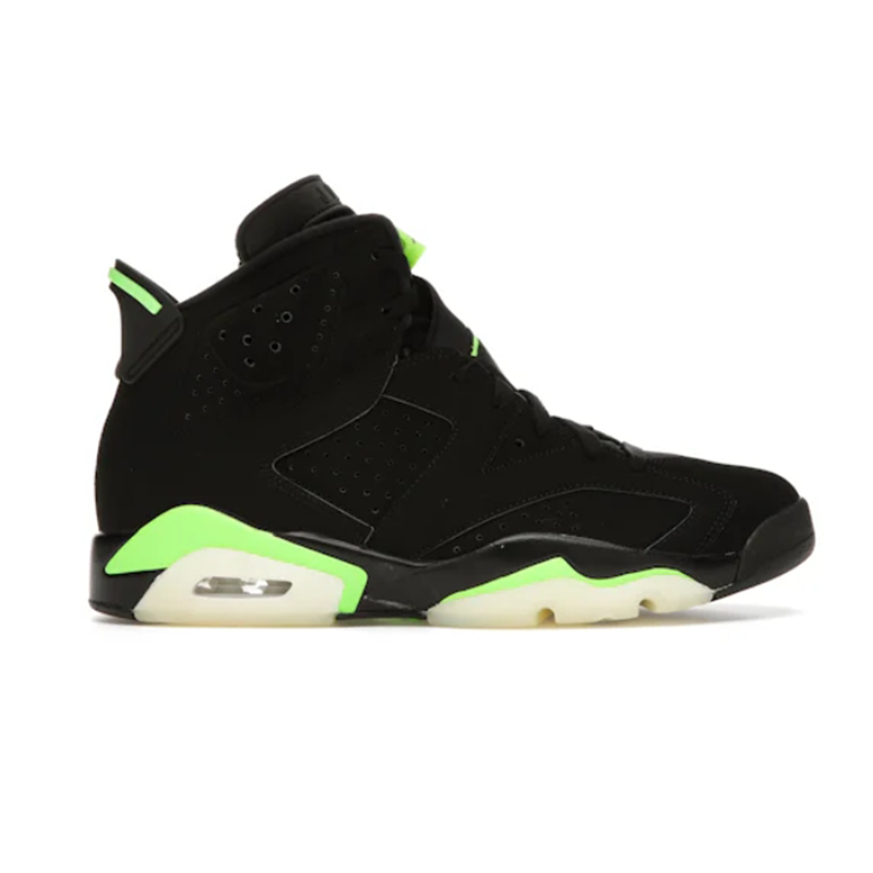 Air Jordan 6 Retro Black Lime Green Sneakers - 3