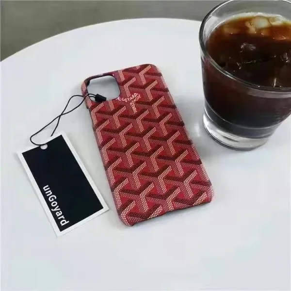 Goyard x unGoyard Red Chevron Phone Case - 1