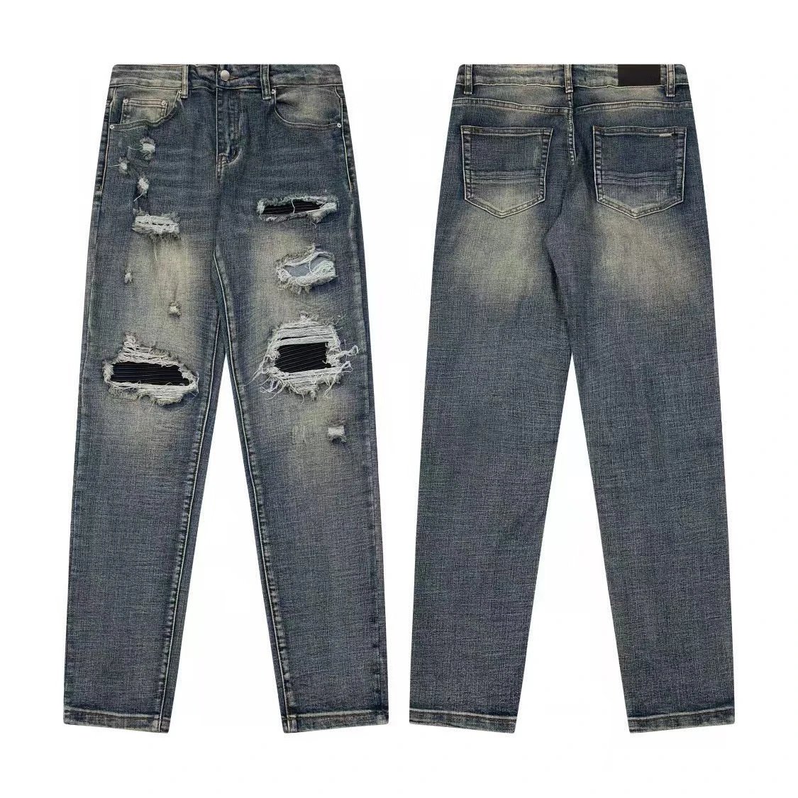 Gallery Dept. Cross-Embroidered Utility Pants Gray - 45