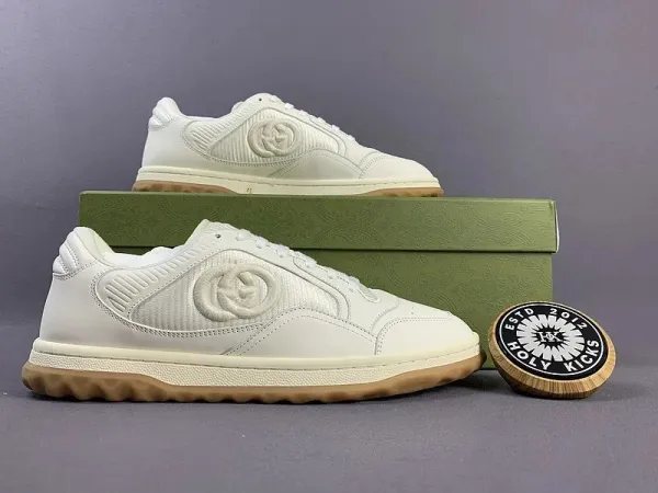 Gucci Rhyton Low White Leather Sneakers - 1