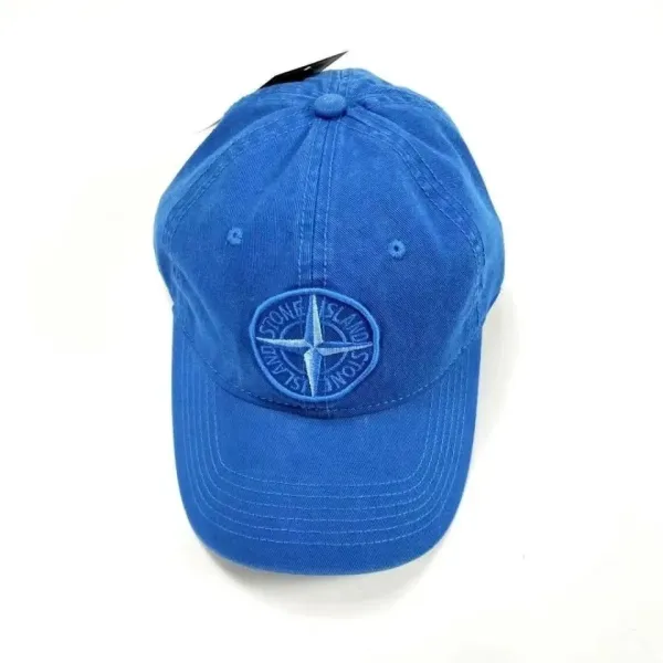 Stone Island Compass Logo Baseball Cap Blue - 1