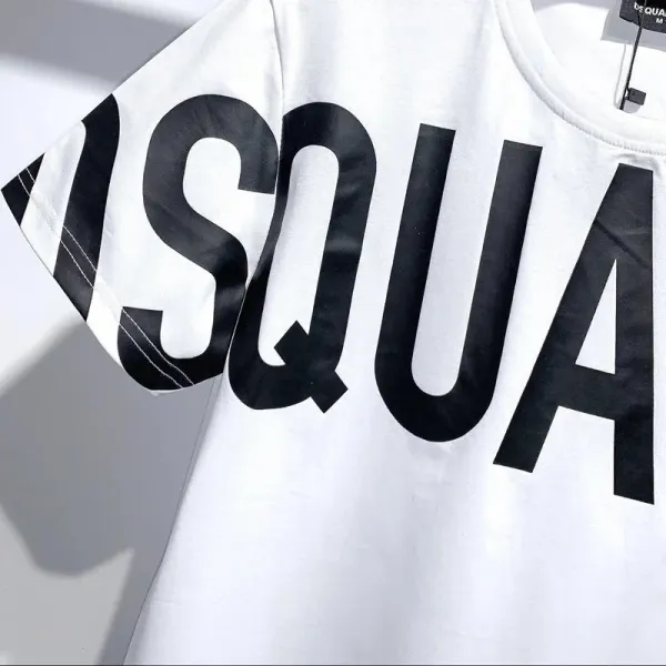 Dsquared2 Maple Leaf Print White and Red T-Shirt - 8