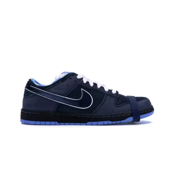 Nike SB Dunk Low Navy Blue Swoosh Sneakers - 2