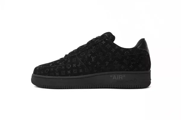 Louis Vuitton x Nike Air Force 1 Low Monogram Black Sneakers - 1