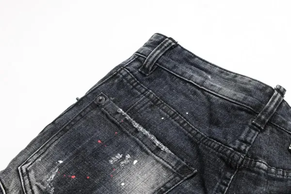 Dsquared2 Paint Splatter Distressed Black Jeans - 9