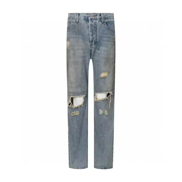 Gallery Dept. Cross-Embroidered Utility Pants Gray - 7