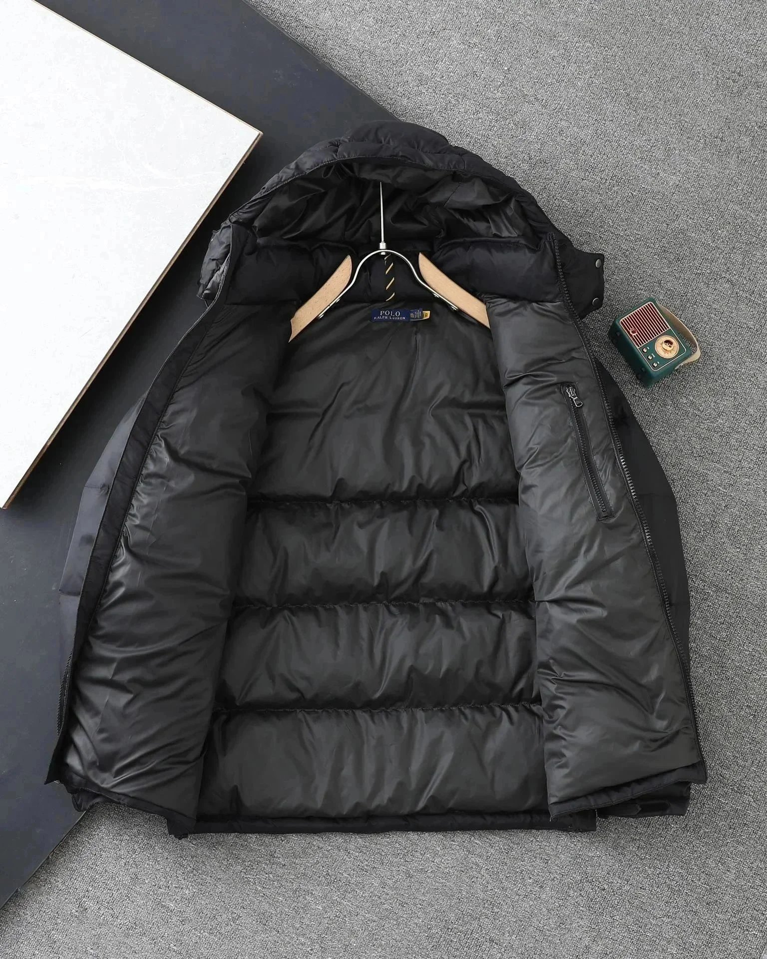 Polo Ralph Lauren Down Jacket Navy Blue Outerwear - 8