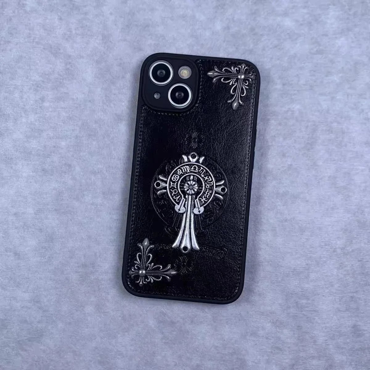 Kenzo Tiger Embossed Leather Phone Case White - 9