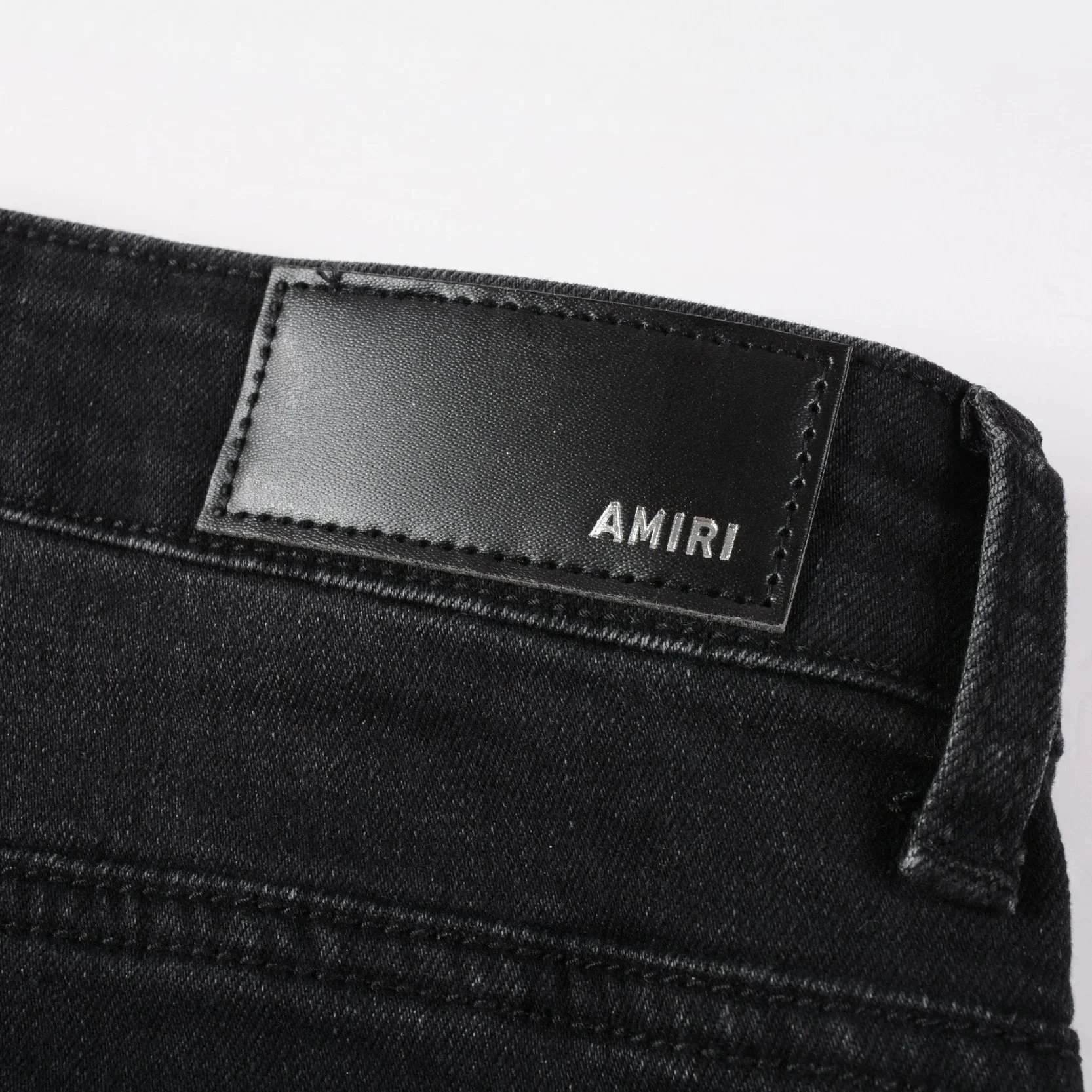 Distressed Printed Patchwork Black Jeans - 12