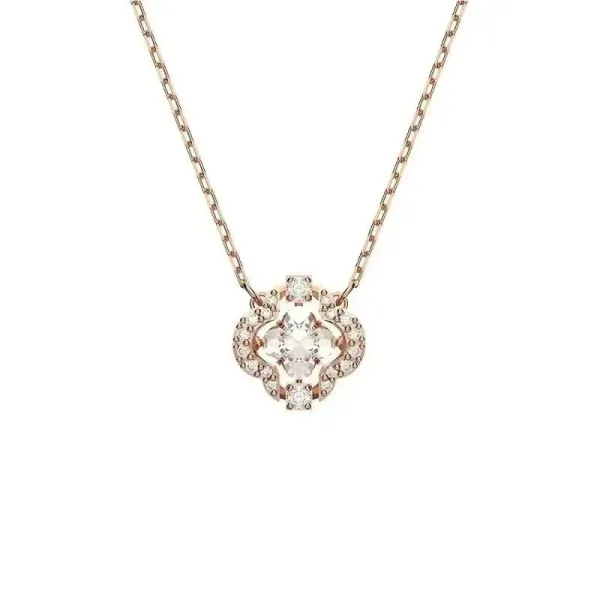 Swarovski Atelier Four-Leaf Clover Pendant Necklace Rose Gold - 1