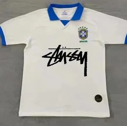 Stüssy x CBF Brazil 1998 Retro Jersey White/Blue - 1