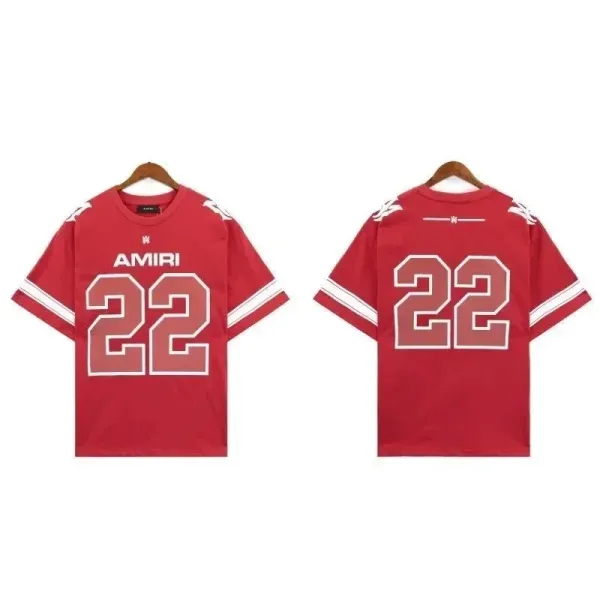 Amiri Number 22 Football Jersey White T-Shirt - 5