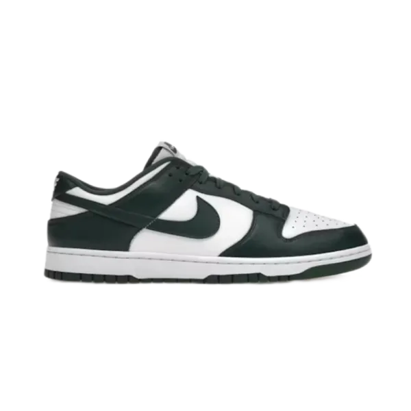 Nike Dunk Low Pine Green White Sneakers - 15