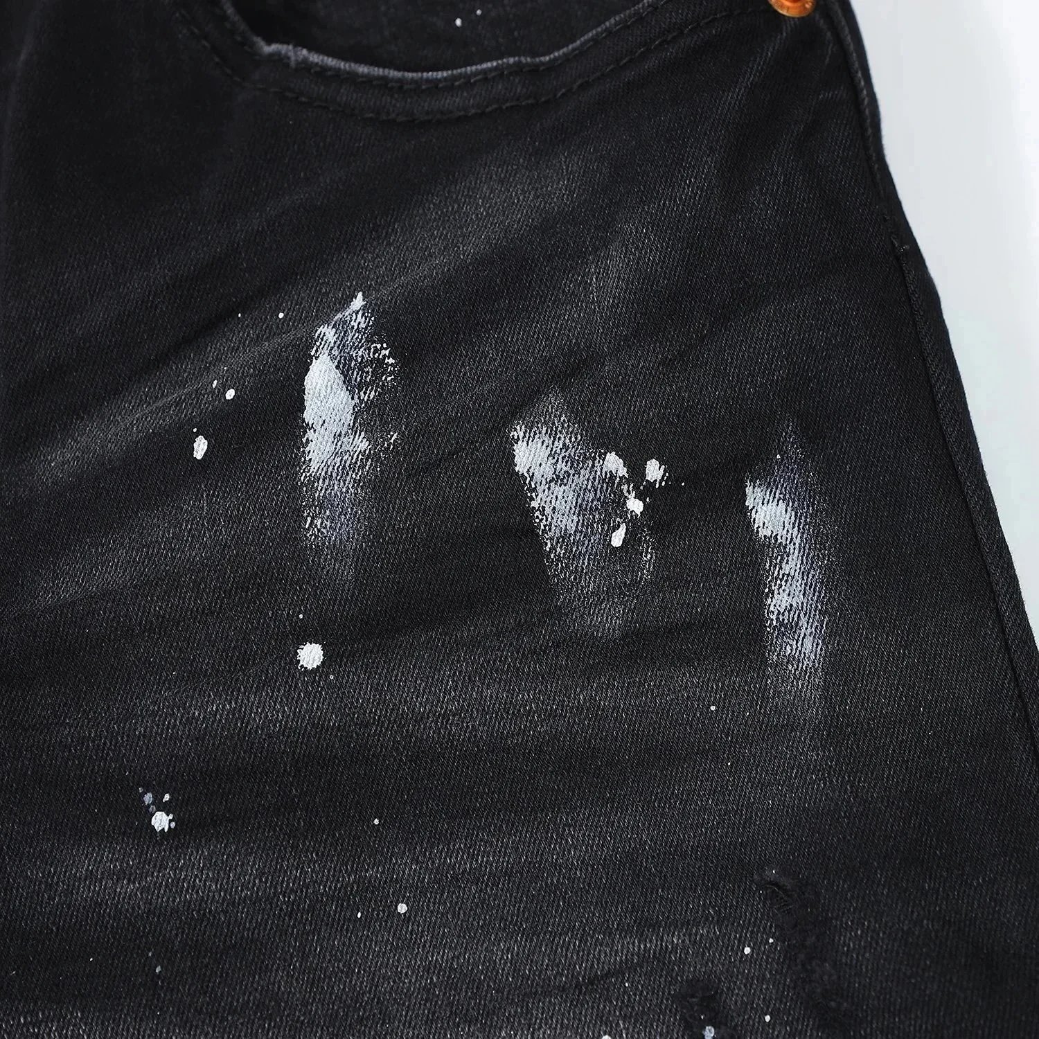 Off-White Paint Splatter Distressed Skinny Jeans - 9