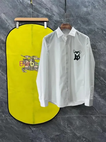 Burberry Monogram-Embroidered White Shirt - 1