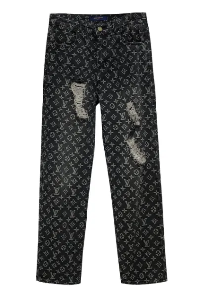 Louis Vuitton Monogram Denim Jeans Black - 1