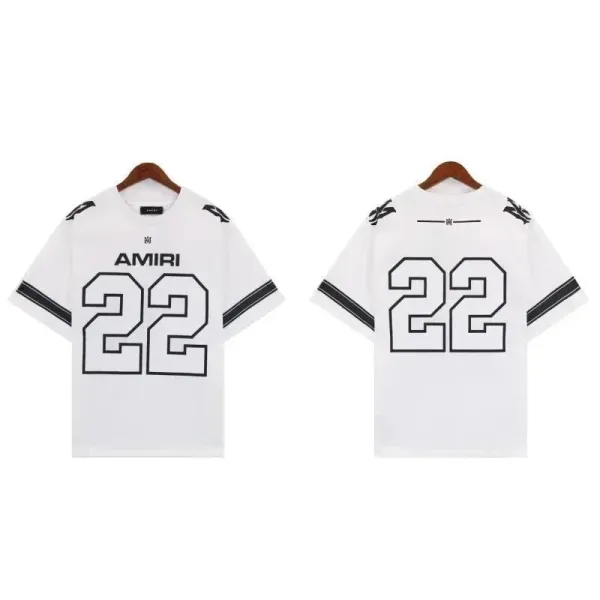 Amiri Number 22 Football Jersey White T-Shirt - 4